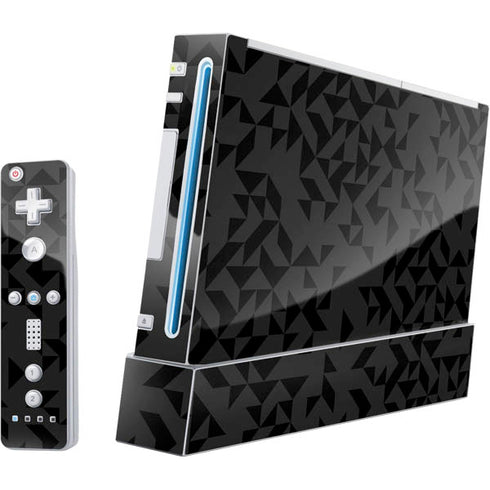 Black Geometric Wii (Includes 1 Controller) Skin