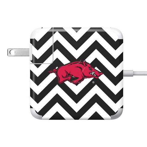 University of Arkansas-Fayetteville Chevron Print 85W Power Adapter (15 and 17 inch MacBook Pro Charger) Skin