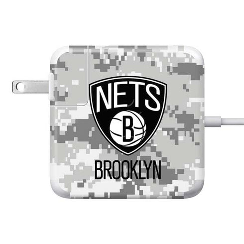 NBA Brooklyn Nets Digi Camo 85W Power Adapter (15 and 17 inch MacBook Pro Charger) Skin