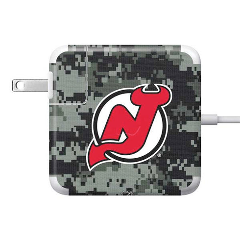 NHL New Jersey Devils Camo 85W Power Adapter (15 and 17 inch MacBook Pro Charger) Skin
