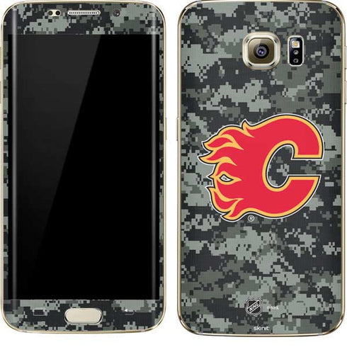NHL Calgary Flames Camo Galaxy S7 Edge Skin