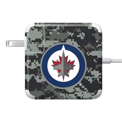 NHL Winnipeg Jets Camo 85W Power Adapter (15 and 17 inch MacBook Pro Charger) Skin