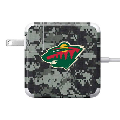 NHL Minnesota Wild Camo 85W Power Adapter (15 and 17 inch MacBook Pro Charger) Skin