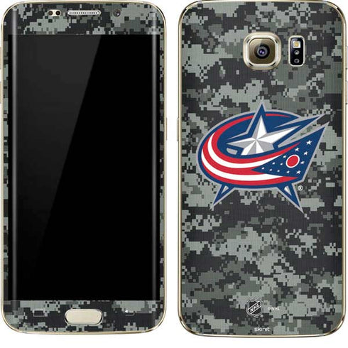 NHL Columbus Blue Jackets Camo Galaxy S7 Edge Skin