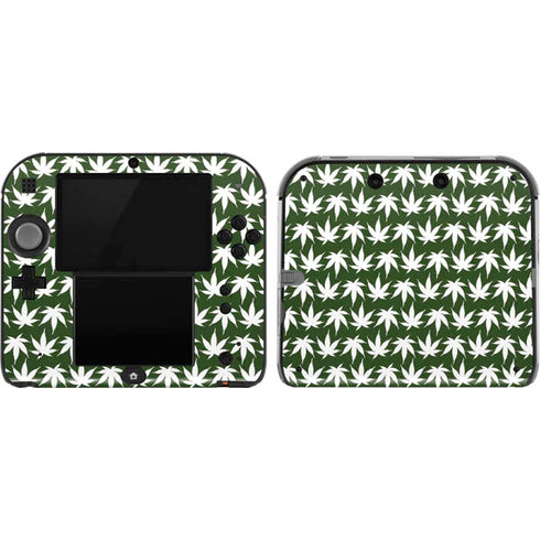 Marijuana Leaf White Pattern Nintendo Skins