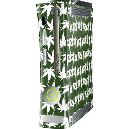 Marijuana Leaf White Pattern Xbox 360 (Includes HDD) Skin