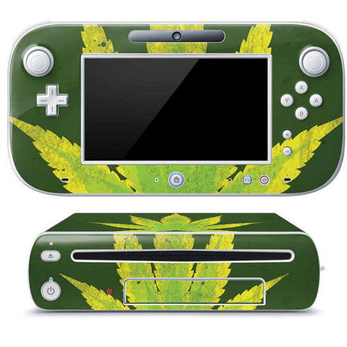 Marijuana Leaf Light Green Wii U (Console + 1 Controller) Skin
