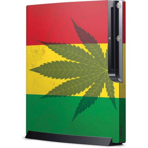 Marijuana Rasta Flag Playstation 3 & PS3 Slim Skin