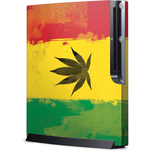 Marijuana Rasta Distressed Playstation 3 & PS3 Slim Skin