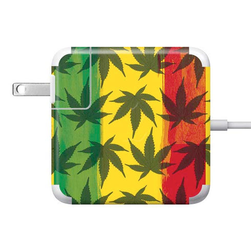 Marijuana Rasta Pattern 85W Power Adapter (15 and 17 inch MacBook Pro Charger) Skin