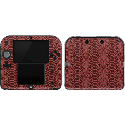 Marsala Snake Skin Nintendo 2DS Skin