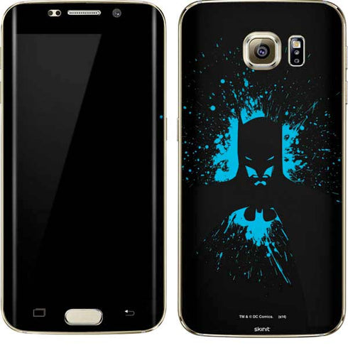 DC Comics Batman Blue Splash character shape Galaxy S7 Edge Skin
