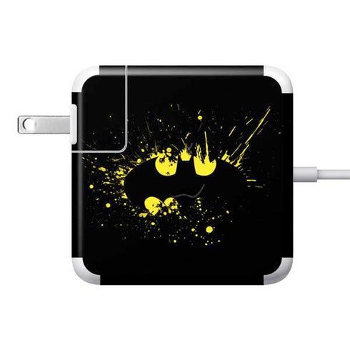 DC Comics Batman Logo Yellow Splash 85W Power Adapter (15 and 17 inch MacBook Pro Charger) Skin