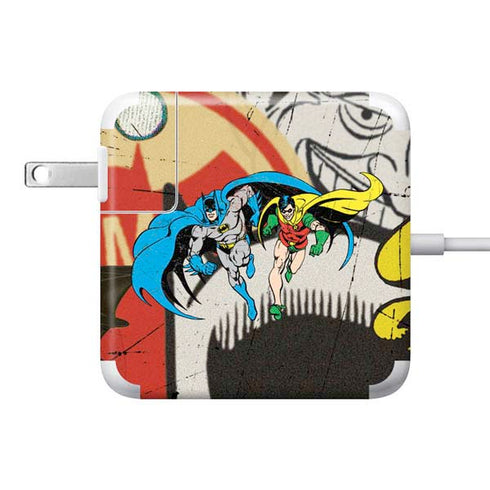 DC Comics Batman and Robin Vintage Action Pose 85W Power Adapter (15 and 17 inch MacBook Pro Charger) Skin