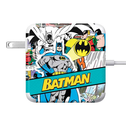 DC Comics Batman Vintage Pose Collage Art 85W Power Adapter (15 and 17 inch MacBook Pro Charger) Skin