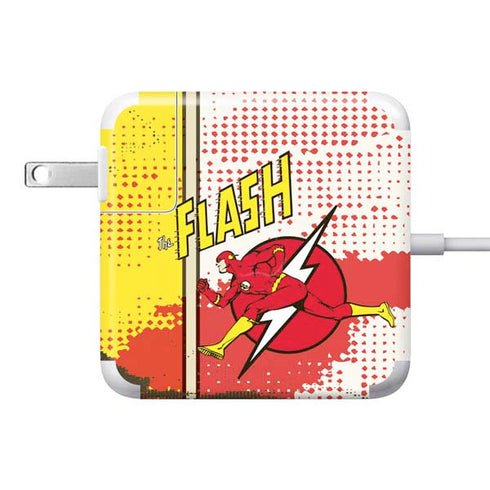 DC Comics Flash Block Pattern 85W Power Adapter (15 and 17 inch MacBook Pro Charger) Skin