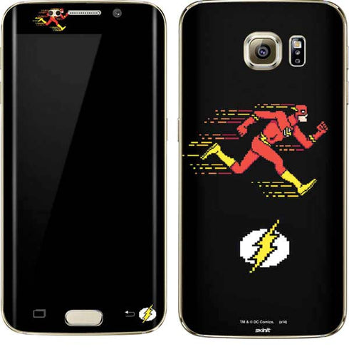 DC Comics The Flash Pixelated Running Pose Galaxy S7 Edge Skin