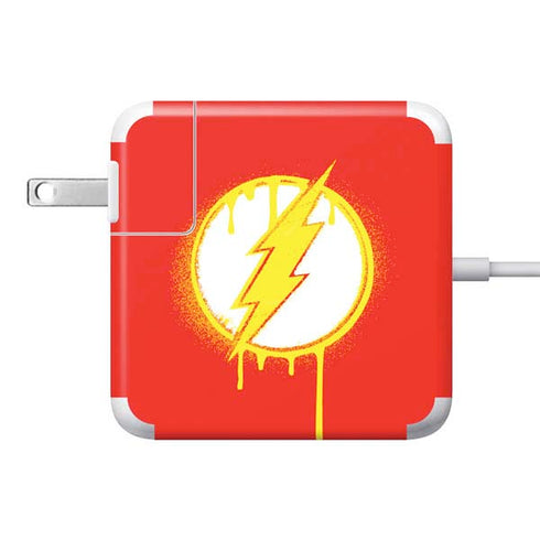 DC Comics The Flash Emblem Drip 85W Power Adapter (15 and 17 inch MacBook Pro Charger) Skin