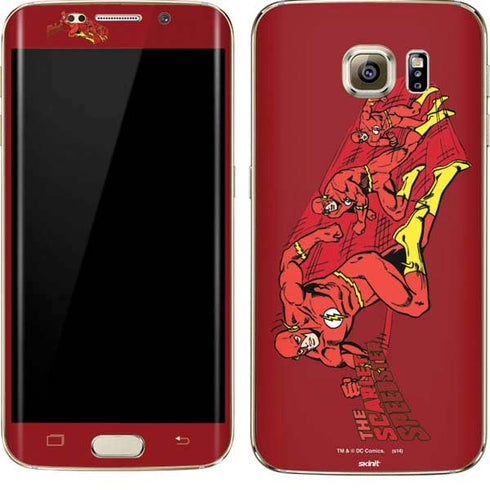 DC Comics The Flash Classic Art in Sequence Running pose Galaxy S7 Edge Skin