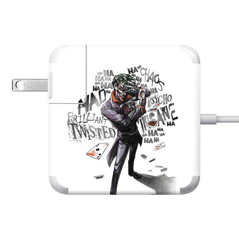 DC Comics The Joker Brilliantly Twisted 85W Power Adapter (15 and 17 inch MacBook Pro Charger) Skin