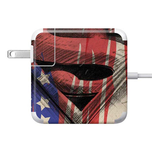 DC Comics Superman Crest 85W Power Adapter (15 and 17 inch MacBook Pro Charger) Skin