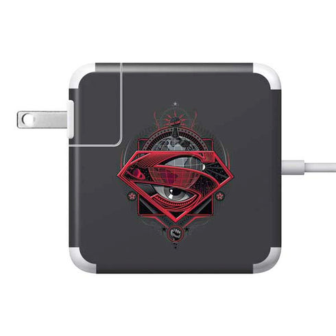 DC Comics Superman Grey Eye Collage 85W Power Adapter (15 and 17 inch MacBook Pro Charger) Skin