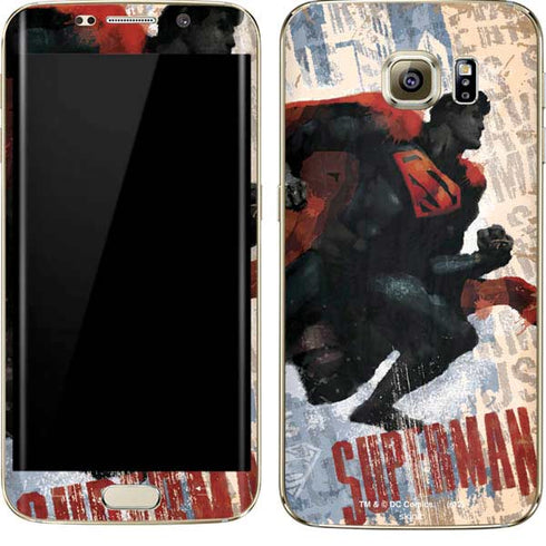 DC Comics Superman Color Sketch Galaxy S7 Edge Skin