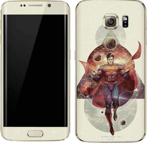 DC Comics Superman Galaxy Flying Galaxy S7 Edge Skin