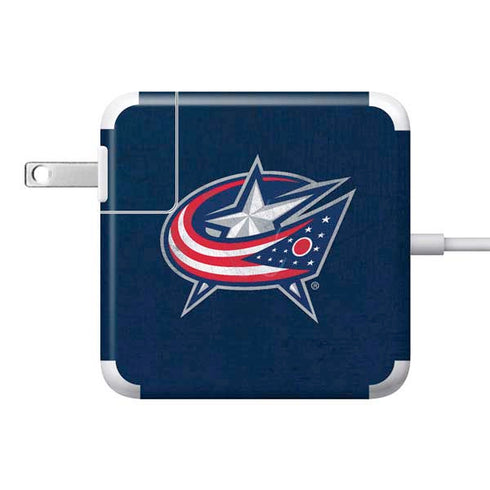 NHL Columbus Blue Jackets Distressed 85W Power Adapter (15 and 17 inch MacBook Pro Charger) Skin