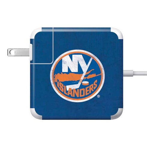 NHL New York Islanders Distressed 85W Power Adapter (15 and 17 inch MacBook Pro Charger) Skin
