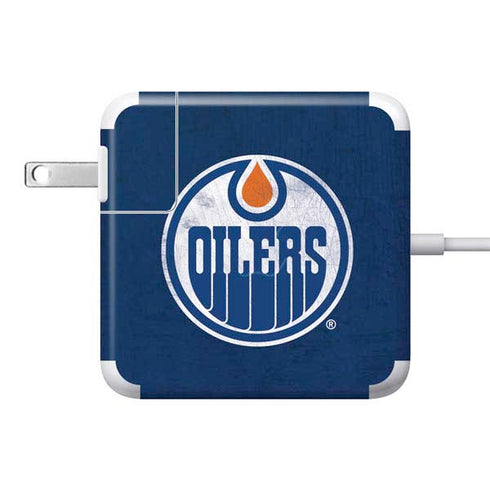 NHL Edmonton Oilers Distressed 85W Power Adapter (15 and 17 inch MacBook Pro Charger) Skin