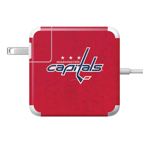 NHL Washington Capitals Distressed 85W Power Adapter (15 and 17 inch MacBook Pro Charger) Skin