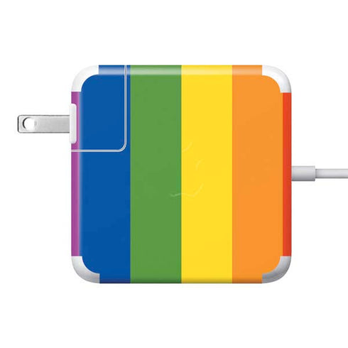 Vertical Rainbow Flag 85W Power Adapter (15 and 17 inch MacBook Pro Charger) Skin