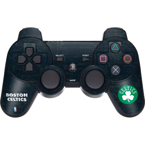 NBA Boston Celtics Black Secondary Logo PS3 Dual Shock wireless controller Skin
