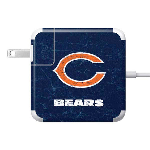 NFL Chicago Bears Distressed 85W Power Adapter (15 and 17 inch MacBook Pro Charger) Skin