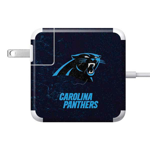 NFL Carolina Panthers Distressed 85W Power Adapter (15 and 17 inch MacBook Pro Charger) Skin