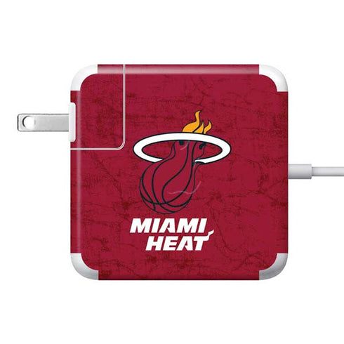 NBA Miami Heat Red Primary Logo 85W Power Adapter (15 and 17 inch MacBook Pro Charger) Skin