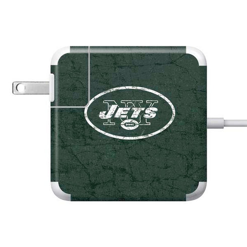 NFL New York Jets Distressed 85W Power Adapter (15 and 17 inch MacBook Pro Charger) Skin