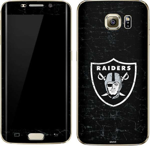 NFL Las Vegas Raiders Distressed Galaxy S7 Edge Skin