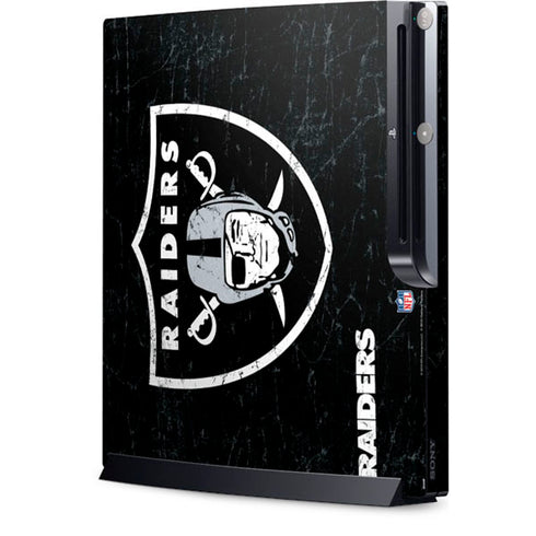 NFL Las Vegas Raiders Distressed Playstation 3 & PS3 Slim Skin