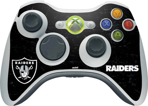 NFL Las Vegas Raiders Distressed Xbox 360 Wireless Controller Skin
