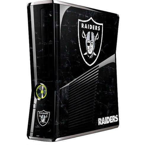 NFL Las Vegas Raiders Distressed Xbox 360 Slim (2010) Skin