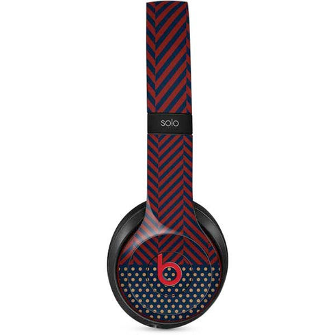 Blocked Polka Dot Chevron Beats Solo 2 Wireless Skin