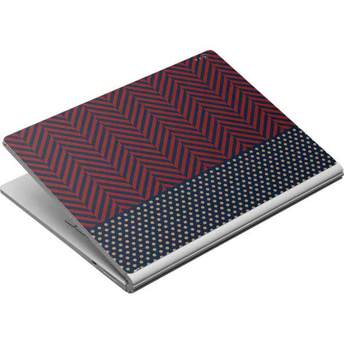 Blocked Polka Dot Chevron Surface Book Skin