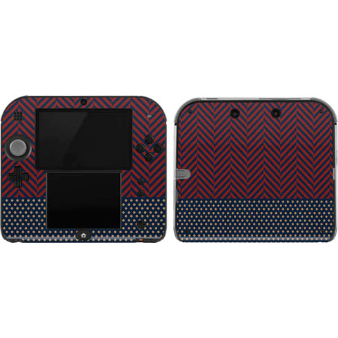 Blocked Polka Dot Chevron Nintendo 2DS Skin