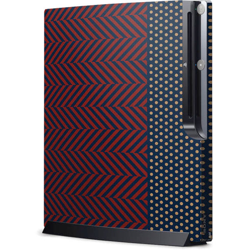 Blocked Polka Dot Chevron Playstation 3 & PS3 Slim Skin