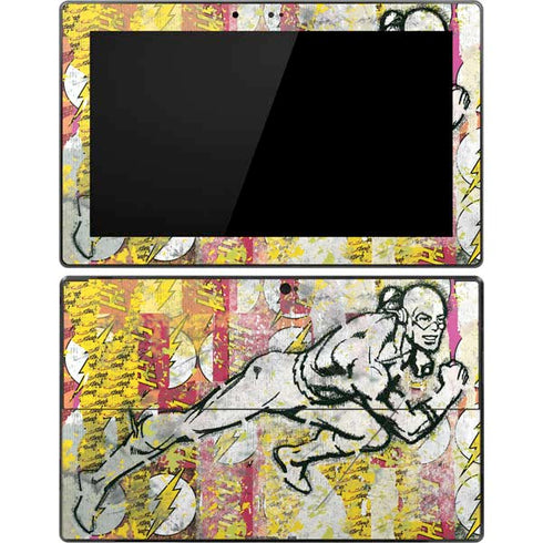 DC Comics The Flash Retro Abstract Running Pose Surface Pro Tablet Skin