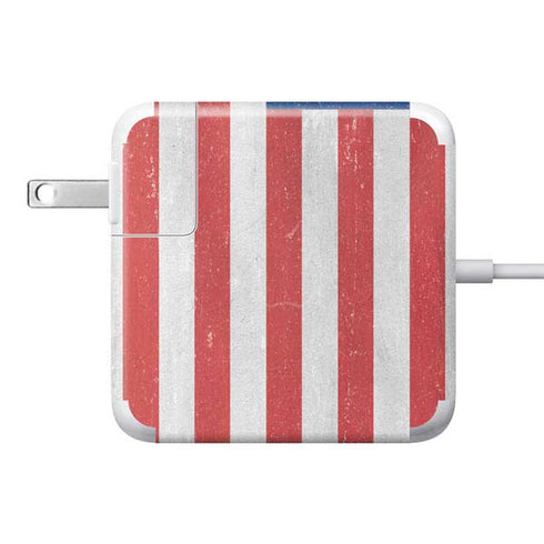 American Flag Distressed 85W Power Adapter (15 and 17 inch MacBook Pro Charger) Skin