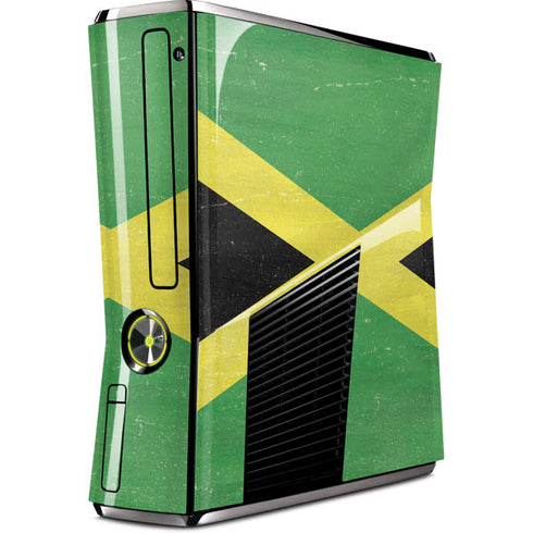 Jamaica Flag Distressed Xbox 360 Slim (2010) Skin