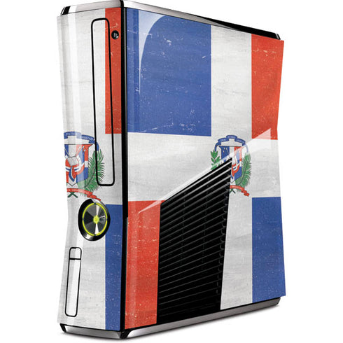 Dominican Republic Flag Distressed Xbox 360 Slim (2010) Skin
